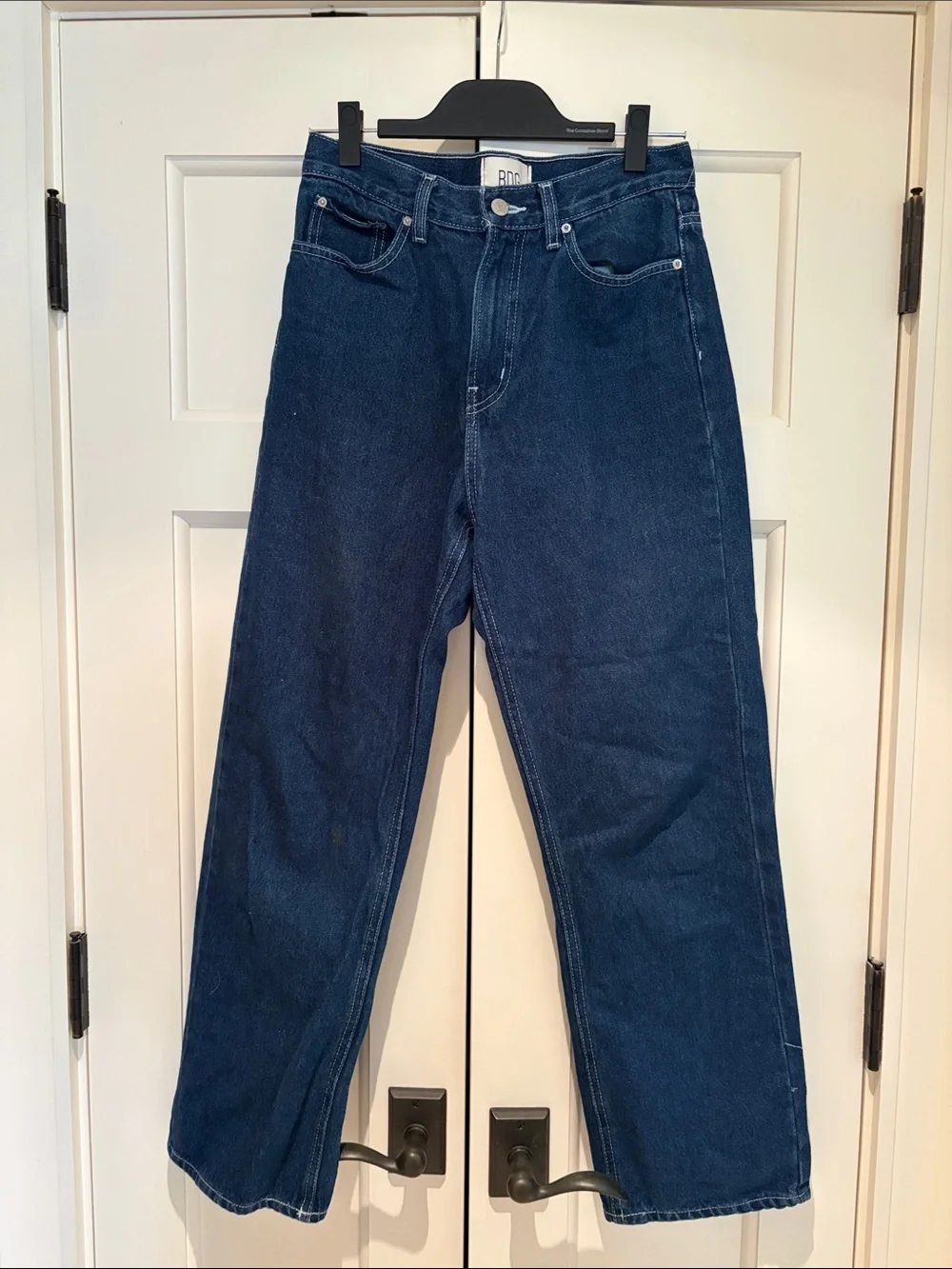 BDG Cowboy Relaxed Wide-Leg Dark Blue Jeans